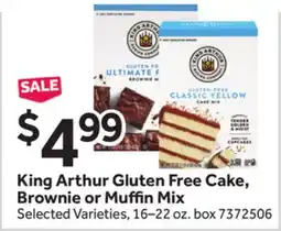 Stop&Shop King Arthur Gluten Free Cake, Brownie or Muffin Mix offer