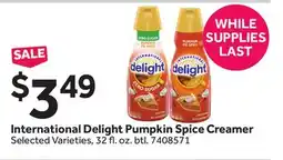 Stop&Shop International Delight Pumpkin Spice Creamer offer