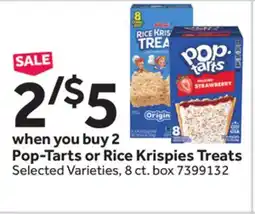 Stop&Shop Pop-Tarts or Rice Krispies Treats offer