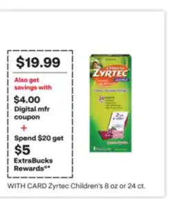 CVS Zyrtec Children's offer