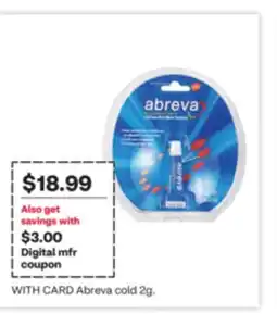 CVS Abreva cold offer