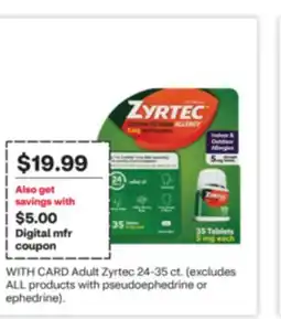 CVS Adult Zyrtec 24-35 ct offer