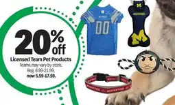 Meijer Licensed Team Pet Products offer