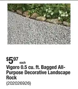 The Home Depot Vigoro 0.5 cu. ft. Bagged All-Purpose Decorative Landscape Rock offer