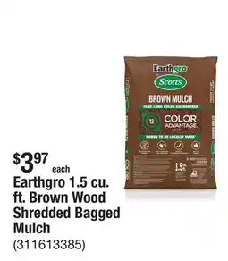 The Home Depot Earthgro 1.5 cu. ft. Brown Wood Shredded Bagged Mulch offer