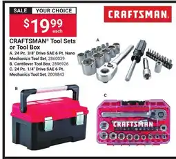 Ace Hardware CRAFTSMAN Tool Sets or Tool Box offer