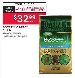 Ace Hardware Scotts EZ Seed , 10 Lb offer