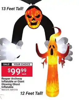 Ace Hardware Reaper Archway Inflatable or Giant Glowing Ghost Inflatable offer