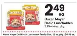Safeway Oscar Mayer Basic Lunchables offer
