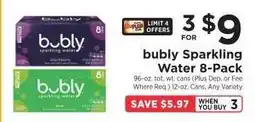 ShopRite bubly Sparkling Water 8-Pack offer