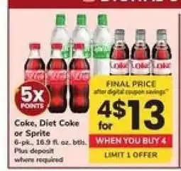 Safeway Coke, Diet Coke Or Sprite offer