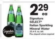 Safeway Signature SELECT Italian Sparkling Mineral Water offer