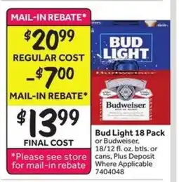 Stop&Shop Bud Light 18 Pack offer