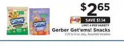 ShopRite Gerber Get'ems! Snacks offer