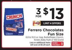 ShopRite Ferrero Chocolates Fun Size offer