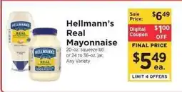 ShopRite Hellmann's Real Mayonnaise offer