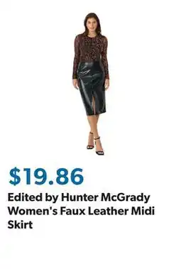 Sam's Club Edited by Hunter McGrady Women's Faux Leather Midi Skirt offer