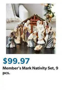 Sam's Club Member's Mark Nativity Set, 9 pcs offer