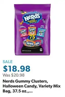 Sam's Club Nerds Gummy Clusters, Halloween Candy, Variety Mix Bag, 37.5 oz., 75 pcs offer