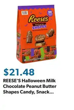 Sam's Club REESE'S Halloween Milk Chocolate Peanut Butter Shapes Candy, Snack Size, 100 pcs offer