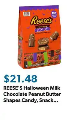 Sam's Club REESE'S Halloween Milk Chocolate Peanut Butter Shapes Candy, Snack Size, 100 pcs offer
