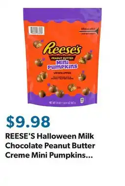 Sam's Club REESE'S Halloween Milk Chocolate Peanut Butter Creme Mini Pumpkins Candy, 20 oz offer