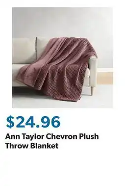 Sam's Club Ann Taylor Chevron Plush Throw Blanket offer