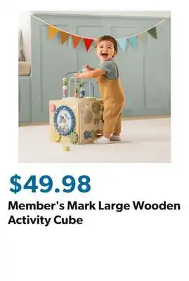 Sam's Club Member's Mark Large Wooden Activity Cube offer