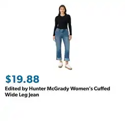 Sam's Club Edited by Hunter McGrady Women's Cuffed Wide Leg Jean offer