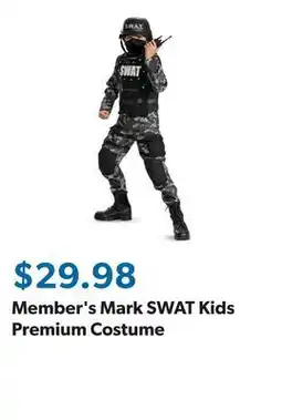 Sam's Club Member's Mark SWAT Kids Premium Costume offer