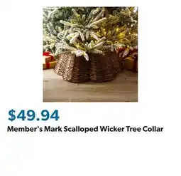Sam's Club Member's Mark Scalloped Wicker Tree Collar offer
