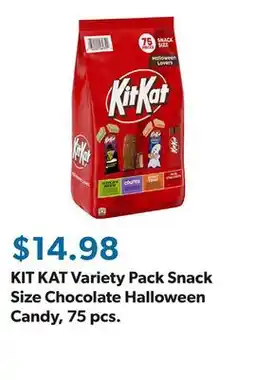 Sam's Club KIT KAT Variety Pack Snack Size Chocolate Halloween Candy, 75 pcs offer