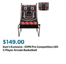 Sam's Club Sam's Exclusive - ESPN Pro Competition LED 2-Player Arcade Basketball offer