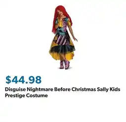 Sam's Club Disguise Nightmare Before Christmas Sally Kids Prestige Costume offer