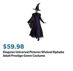 Sam's Club Disguise Universal Pictures Wicked Elphaba Adult Prestige Gown Costume offer