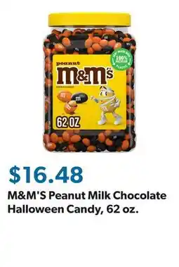 Sam's Club M&M'S Peanut Milk Chocolate Halloween Candy, 62 oz offer