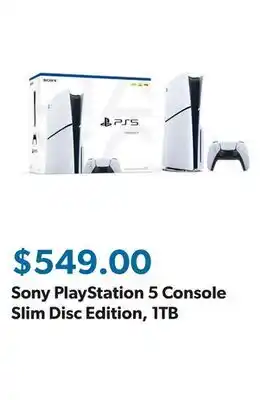 Sam's Club Sony PlayStation 5 Console Slim Disc Edition, 1TB offer