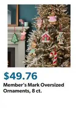 Sam's Club Member's Mark Oversized Ornaments, 8 ct offer