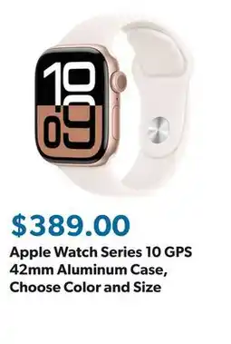 Sam's Club Apple Watch Series 10 GPS 42mm Aluminum Case, Choose Color and Size offer