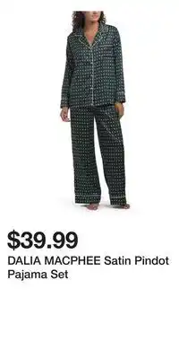 TJ Maxx DALIA MACPHEE Satin Pindot Pajama Set offer
