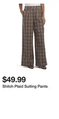 TJ Maxx Shiloh Plaid Suiting Pants offer