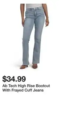 TJ Maxx Ab Tech High Rise Bootcut With Frayed Cuff Jeans offer