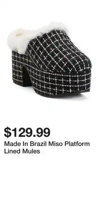 TJ Maxx Made In Brazil Miso Platform Lined Mules offer