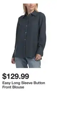 TJ Maxx Easy Long Sleeve Button Front Blouse offer