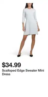 TJ Maxx Scalloped Edge Sweater Mini Dress offer