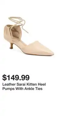 TJ Maxx Leather Sarai Kitten Heel Pumps With Ankle Ties offer