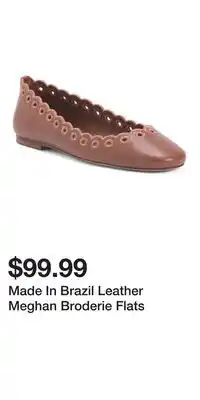 TJ Maxx Made In Brazil Leather Meghan Broderie Flats offer