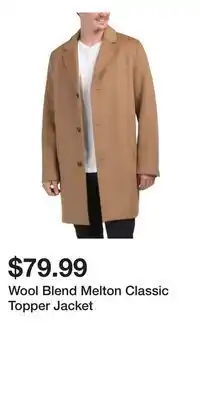 TJ Maxx Wool Blend Melton Classic Topper Jacket offer