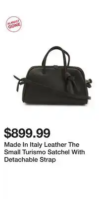 TJ Maxx Made In Italy Leather The Small Turismo Satchel With Detachable Strap offer
