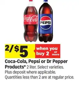 Meijer Coca-Cola, Pepsi, or Dr Pepper Products offer